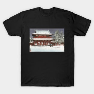 Snow at Heian Shrine by Kawase Hasui T-Shirt